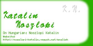 katalin noszlopi business card